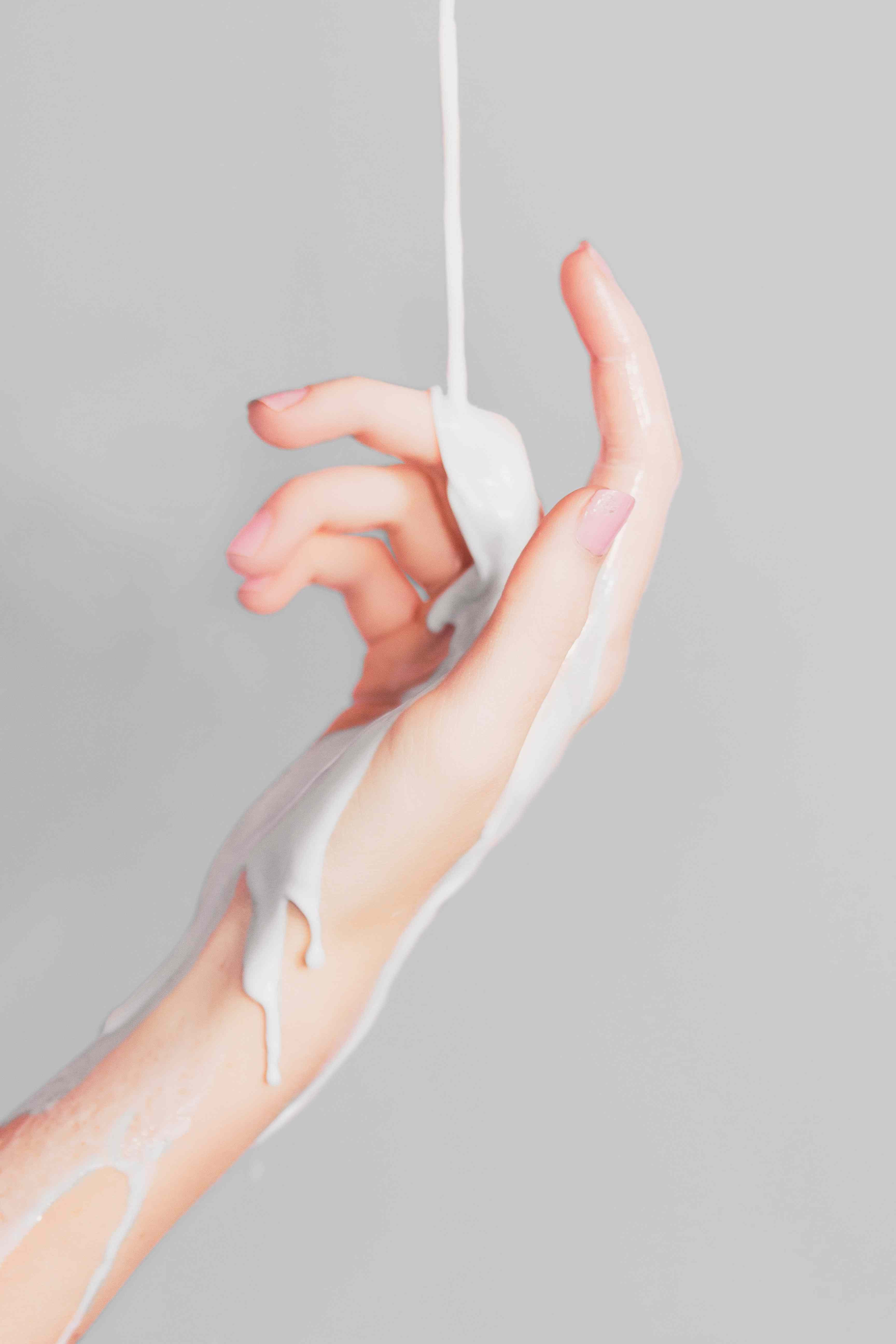 Hand with cream